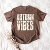 Autumn Vibes Block Distressed - Women's Garment Dyed Graphic T-Shirt - 2 of 4