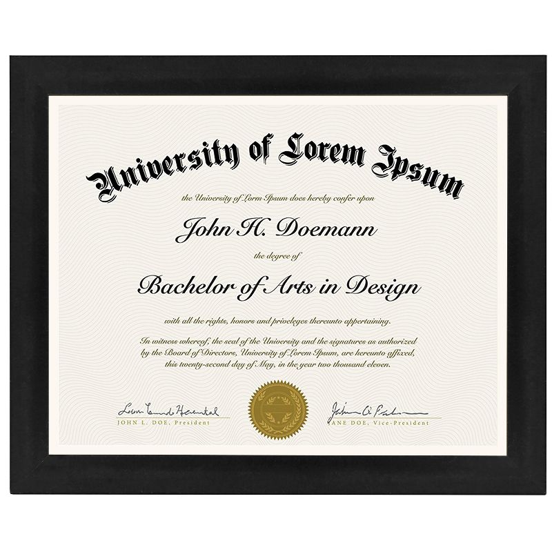Americanflat Diploma Frame with tempered shatter-resistant glass - Available in a variety of sizes and styles, 1 of 5
