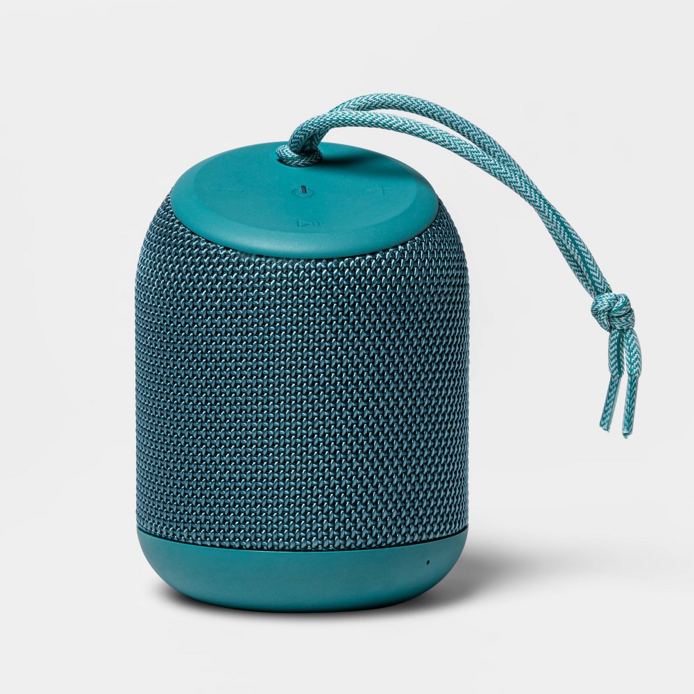 heyday Cylinder Portable Bluetooth Speaker With Strap - Teal