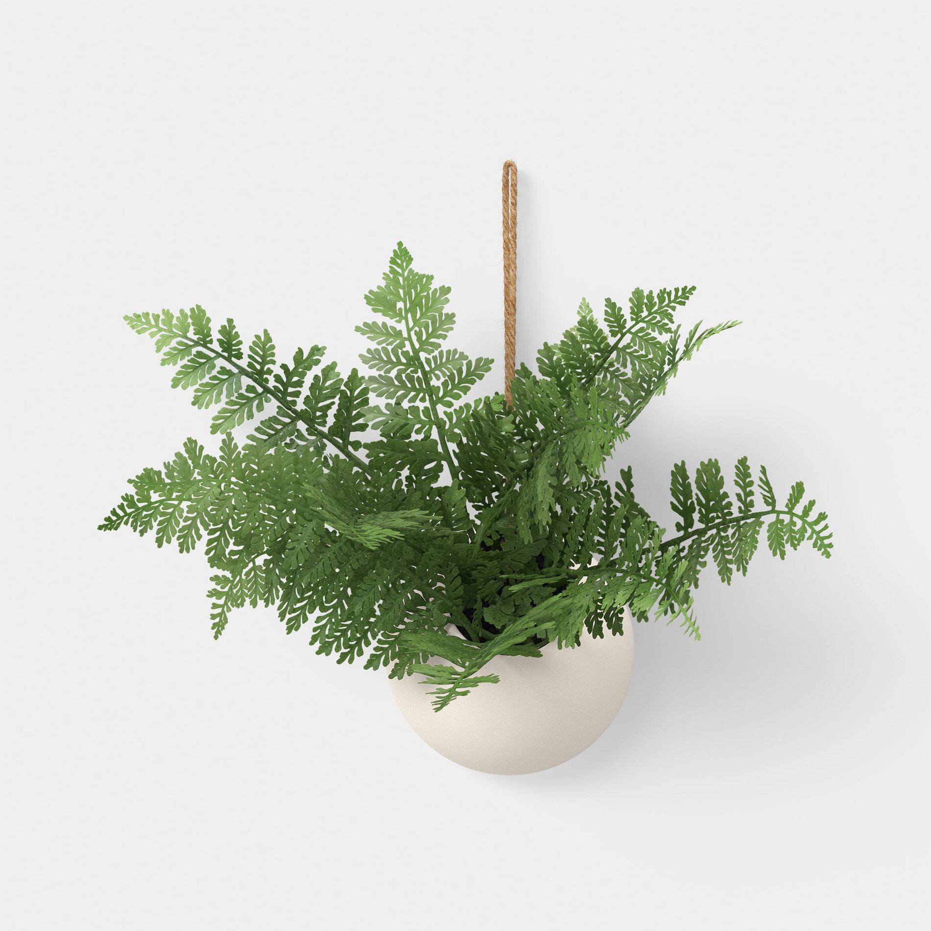 16" Artificial Fern in Round Wall Hanging Planter - Threshold™
