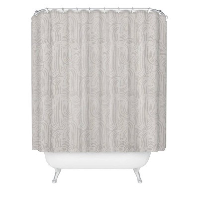 Holli Zollinger Kikka Neutral Shower Curtain White - Deny Designs