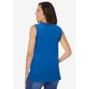Woman Within Plus Size Sleeveless Polo Tunic - 3 of 4