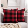 LISM 18x18 Inch Christmas Classic Buffalo Plaid Pillow Covers Pack of 2 - 3 of 4