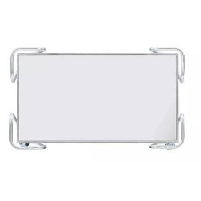 Mid-Century Modern Silver Mirrored Rectangular Bar Cart with Storage