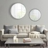 GlasFlength Decorative Wall Mirrors Boho Mirror Vanity Mirror Frameless Wall Art Decor Wall Mirrors for Living Room, Silver, 27"*27"*1.75" - 3 of 4