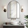 Lirago 36" Modern Black Framed Bathroom Mirror Sleek Arched Vanity Mirror with Easy Installation for Bathroom Bedroom or Entryway - 2 of 4