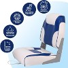 2 Pack Low Back Folding Boat Seats - 19"x16.5" Thick Elastic Cushio Boat Chair, Waterproof Fishing Chairs for Bass Tracker for Sightseeing Boats - 4 of 4