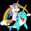 Women's Design By Humans Rainbow Unicorn and Narwhal Horn Friends By ZeusSE Racerback Tank Top - 2 of 2