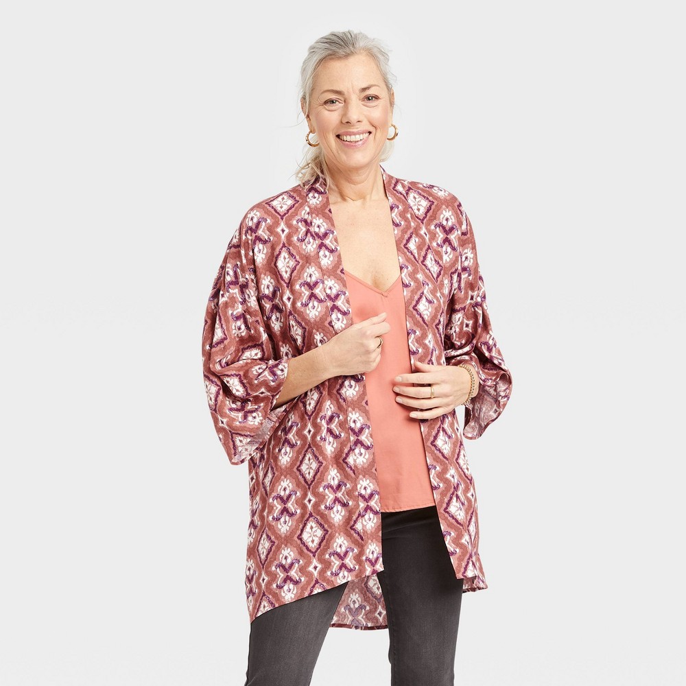 Women's Duster Cardigan - Knox Rose Cognac Paisley XS/S / QTY BID X 6
