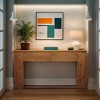 Hommoo Farmhouse Console Table with 2 Hidden Drawers Rustic Brown - 4 of 4