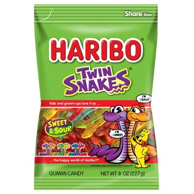 HARIBO Twin Snakes Gummy Candy - 8oz