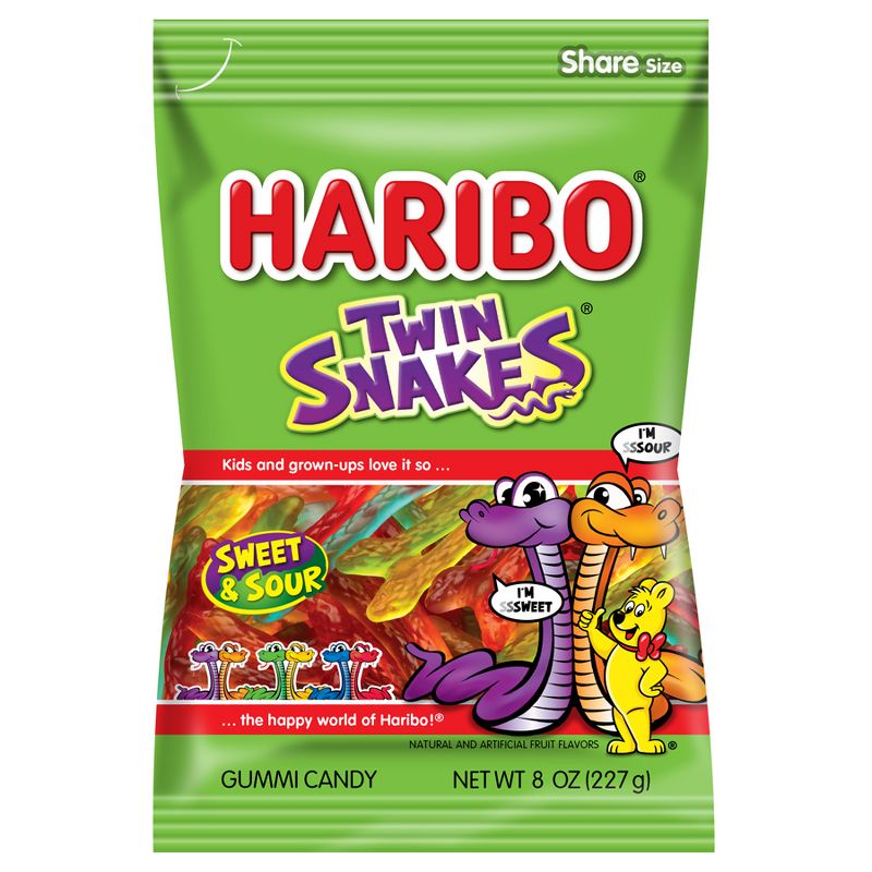 HARIBO Twin Snakes Gummy Candy - 8oz, 1 of 5