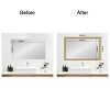 Amanti Art Mirror Makeover Bathroom Mirror Frame Border Kit - Fully Assembled Peel and Stick Frame - Mirror NOT Included - Grace Brushed Gold Trim - 4 of 4