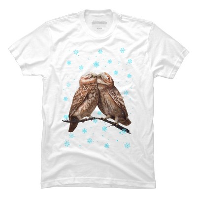 Men's Design By Humans Christmas owl By kodamorkovkart T-Shirt