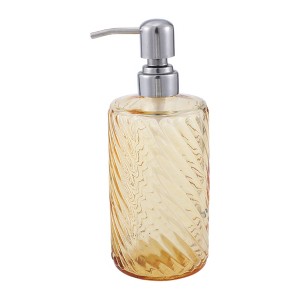 Unique Bargains Elegant Twill Pattern Soap Pump Dispenser for Bathroom 16.9oz 1 Pc - 1 of 4