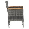 VidaXL Patio Dining Chairs 2 pcs Poly Rattan Gray - 2 of 4