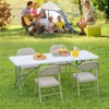 GlasFlength Adjustable and Folding Tables, Portable Camping Desks, for Outdoor, Indoor, No Assembly Required, White, 94.49"*29.92"*29.13" - 2 of 4