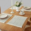 Anna-Kaci Set of 2 Woven Cotton Placemats with Fringe Edges for Dining Table 13.7x17.7 in - 2 of 4