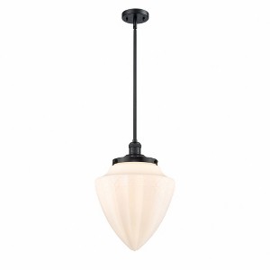 Bullet - 1 Light Stem Hung Mini Pendant In Traditional Style-16 Inches Tall and 12 Inches Wide - 1 of 1