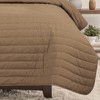 Chanasya Solid Washed Microfiber Quilted Coverlet Set - 3 of 4