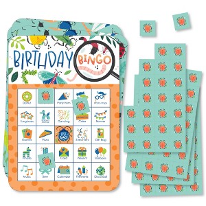 Big Dot of Happiness Buggin' Out - Picture Bingo Cards and Markers - Bugs Birthday Party Bingo Game - Set of 18 - 1 of 4