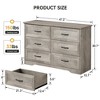 Modern 5 Drawers Dresser, Chest of Drawers Closet Organizers and Storage Clothes, Modern Dressers(White) - 2 of 4