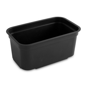 9qt Heavy Duty Storage Bin - Brightroom™: Black Plastic, Stackable & Portable, Universal Storage, 9qt Capacity - 1 of 4