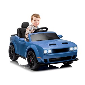 12V Kids Ride On Car, Licensed Dodge Challenger Electric Car with RC, Spring Suspension, Powered Ride On Toy Car for Child - 1 of 4