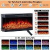 70" Bevel Farmhouse TV Stand with 36" 3-Sided Glass Fireplace - 3 of 4
