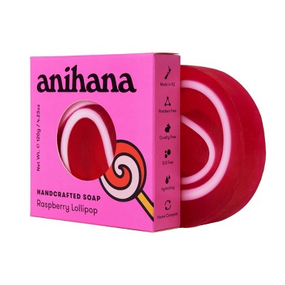 anihana Hydrating Gentle Bar Soap - Raspberry Lollipop - 4.23oz