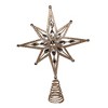 Kurt Adler 11-Inch Un-Lit Gold Glittered Jeweled Star Treetop - 3 of 4