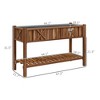Aghana Digitals Elevated Fir Wood Planter Box with Dual Tiers, Storage Shelf, Drainage Holes & - 4 of 4
