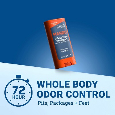 Mando Whole Body Deodorant - Men&#8217;s Aluminum-Free Smooth Solid Stick Deodorant - Pro Sport - Trial Size - 0.5oz_5