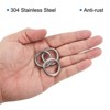 Unique Bargains Stainless Steel Seamless Welded DIY O-Ring Buckles 20 Pcs Silver - 4 of 4