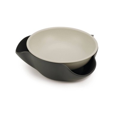 Joseph Joseph Double Dish Serving Bowl: Plastic Candy & Fruit Dish, Dishwasher-Safe, Gray, 7.01" Width