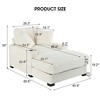 GDFStudio Eureka 41"W Adjustable Backrest Chaise Lounge with USB Port and Removable Fabric - 3 of 4