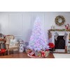 7.5ft Sterling Tree Company Full White Parkview Pine with 600 Color Changing LED Lights Artificial Christmas Tree - image 2 of 4
