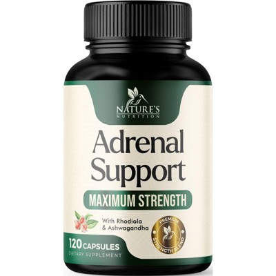 Adrenal Support Supplement 1300mg Natural Stress Relief & Cortisol Manager Pills - 120 Capsules