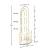 4-Tier Arched Corner Display Shelf with Metal Frame and Wood Shelves,Decorative Storage Unit for Living Room or Entryway-Baofuwish - 4 of 4