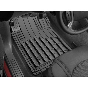 WeatherTech 4pc Front and Rear Trim-to-Fit Mat Heavy Duty Black - 1 of 4