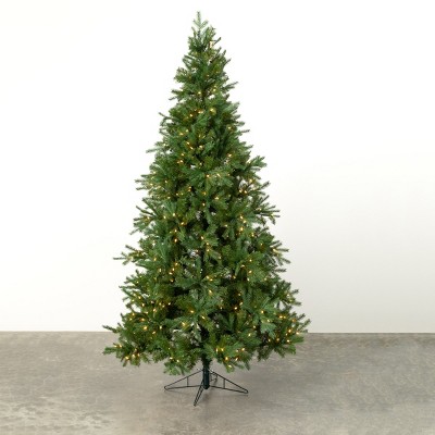 7.5' Sullivans Lit Pine Christmas Tree, Green