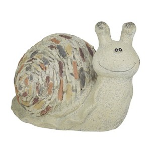 Olivia & May 8" Magnesium Oxide Farmhouse Snail Garden Sculpture Gray: Weather-Resistant Patio Decor, Indoor/Outdoor Use - 1 of 4