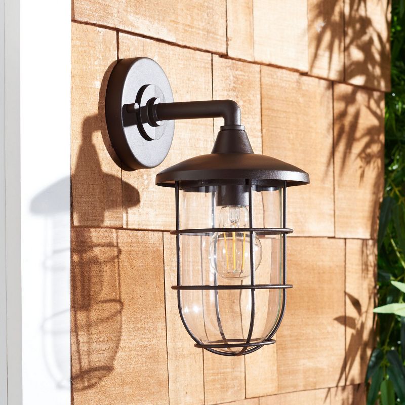 Liese Outdoor Wall Sconce Lights (Set of 2) - Oil Rubbed Bronze - Safavieh., 5 of 7