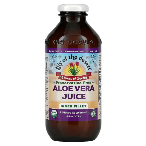 Lily of the Desert Aloe Vera Juice, Inner Fillet, Preservative Free, 16 fl oz (473 ml) - image 1 of 2