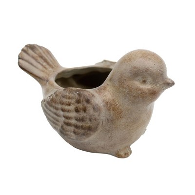 Transpac Mini Resin Bird Planter w/Drainage Hole Home Decorations Spring