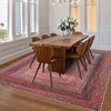 8x10 Large Machine Washable Rug Modern Bordered Living Room Rug Soft Ultra-Thin Braided Print Rug Non Slip Non Shedding Stain Resistant Indoor Carpet - 3 of 4