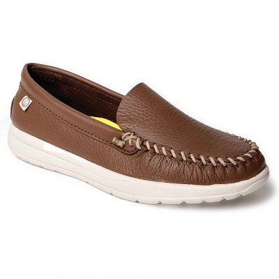 Minnetonka Women's Discover Deerskin Slip On Shoes