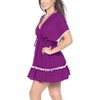 LA LEELA Women's Summer Vacation Beachwear Mini Bathing Suit Loose Beach Dress Plus Size Party Swimwear Swimsuit Cover Ups for Women - 3 of 4