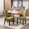 Lyngins Set of 2 Classic Velvet Dining Chairs, High-end Tufted High-Back Kitchen Chair with Solid Wood Frame, Upholstered Armless Chairs - 2 of 4
