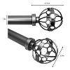 Versailles Esencial Atlas Steel Heavy Duty Curtain Rod Set for Windows Antique Silver - 2 of 4
